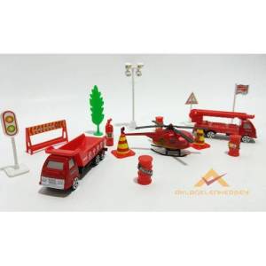 15 Parça Diecast Metal İtfaiye Araçları Seti