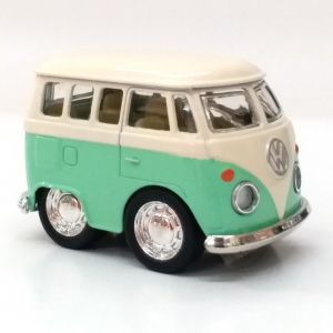 Renkli Minik 4,5 cm Die Cast Metal Volkswagen Little Van Minübüs Çek Bırak Özellikli 4,5x3x3cm Boyut