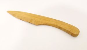 Naturel Bambu Bıçağı Tırtıklı