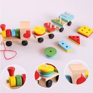 ER173 Eğitici Ahşap Geometri Tren Ahşap Seti