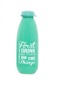 Yeşil Desenli Süt Şişesi 1 Litre