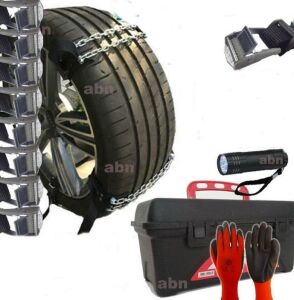 Çelik yay klipsli Metal kelepçe sağlam fiber bant Kar Zincir Seti