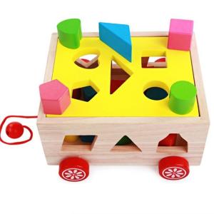 ER174 Eğitici Ahşap Araba Bultak Geometri Rakam