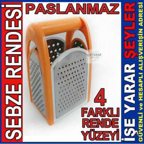 4 Farklı Yüzeyli Paslanmaz Çelik Sebze Rendesi