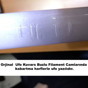 Orjinal 85,5cm Uzunluğunda  Ufo Isıtıcı (Soba) Camı - İnfrared Isıtıcı Kuvars Buzlu Filament Camı