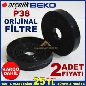 Arçelik Beko P38 Ankastre Davlumbaz Filtresi Beko P38 Aspiratör Bacasız Karbon Filtre