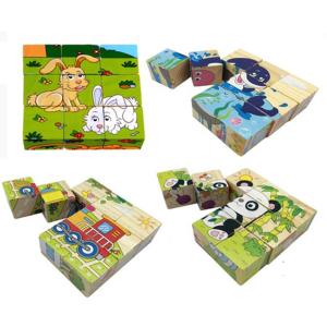ER243 Eğitici Ahşap Küp Puzzle Yapboz Seti 9 Parça