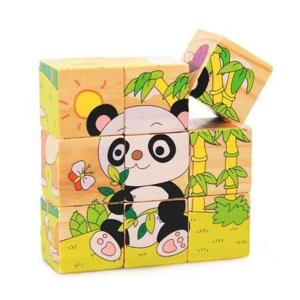 ER243 Eğitici Ahşap Küp Puzzle Yapboz Seti 9 Parça