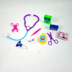 10 Parça Kartelalı Doktor Seti Oyuncağı - Eğitici Meslek Oyuncakları