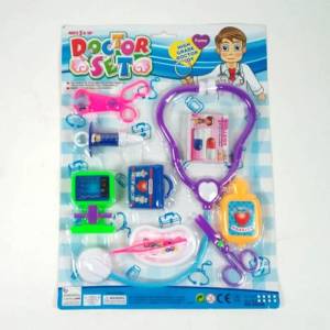 10 Parça Kartelalı Doktor Seti Oyuncağı - Eğitici Meslek Oyuncakları