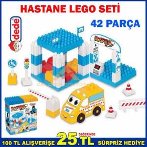 Eğitici Oyuncak Hastane 42 Parça Lego Seti
