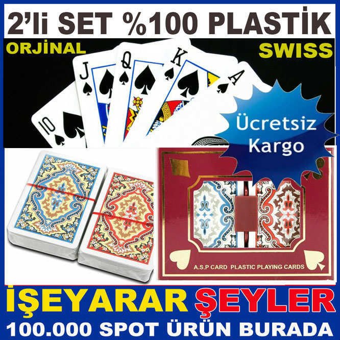 ORJİNAL SWISSCARD 2li DESTE İSKAMBİL KAĞIDI,İSKAMBİL KART SETİ