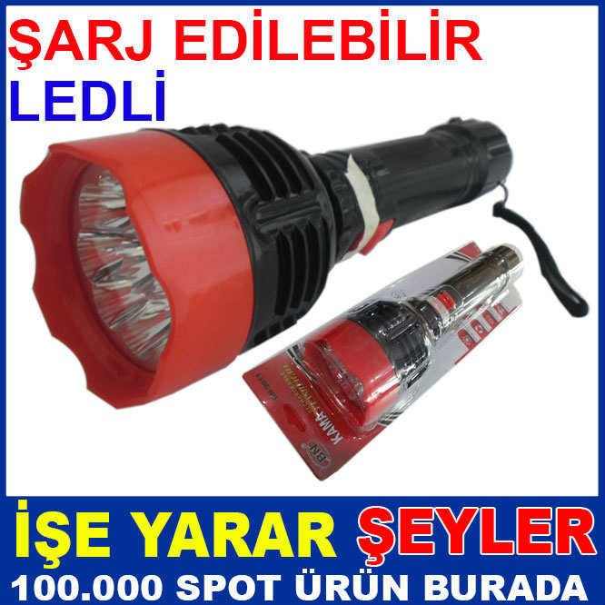 KALİTELİ SAĞLAM ŞARJ EDİLEBİLİR LED EL FENERİ