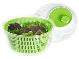 Dönerli salata sebze kurutucu su arındırıcı santrafüj sistem şeffaf plastik süzgeç tencere (kutusuz)