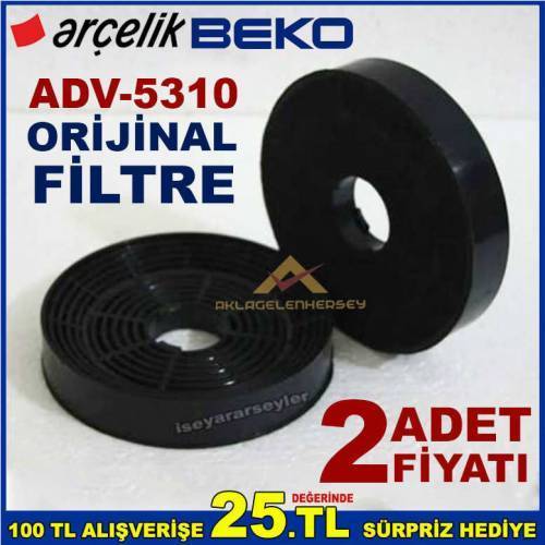 Arçelik Beko Adv 5310 Ankastre Davlumbaz Filtresi Beko 5310 Aspiratör Bacasız Karbon Filtre