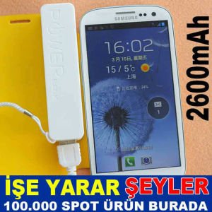 2600 mAh POWER BANK CEP TELEFONU YEDEK ŞARJI