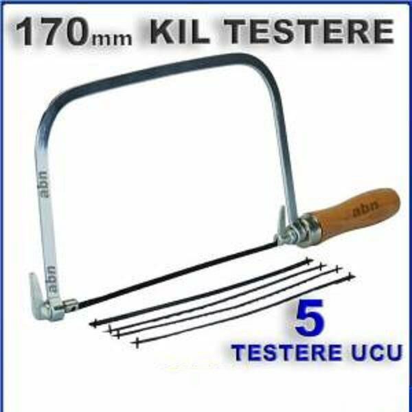 Ahşap saplı 6 parça kıl testere seti ,plastik için 5 testere ucu