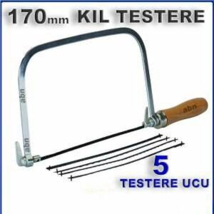 Ahşap saplı 6 parça kıl testere seti ,plastik için 5 testere ucu