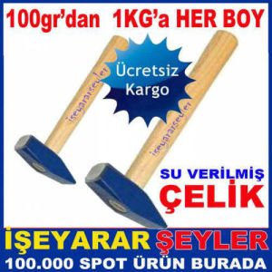AHŞAP SAPLI ÇELİK ÇEKİÇ 100gr KARGO ÜCRETİ DAHİL