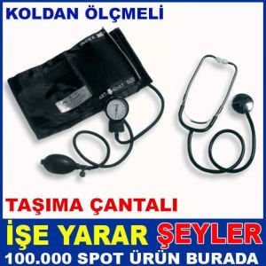 KOLDAN ÖLÇMELİ TANSİYON ALETİ HASSAS KULAKLIK STETOSKOPLU POMPALI İBRELİ ANALOG TANSİYON ÖLÇME ALETİ