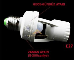 GECE-GÜNDÜZ AYARLI 360°GÖRÜŞ AÇILI DEDEKTÖR SENSÖR TAVAN ARMATÜRÜ