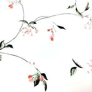5mt Rulo 500x45cm Yaprak ve Vişne Desen Kendi Yapışkanlı Pvc Folyo Duvar+Mobilya,Dolap Kaplaması