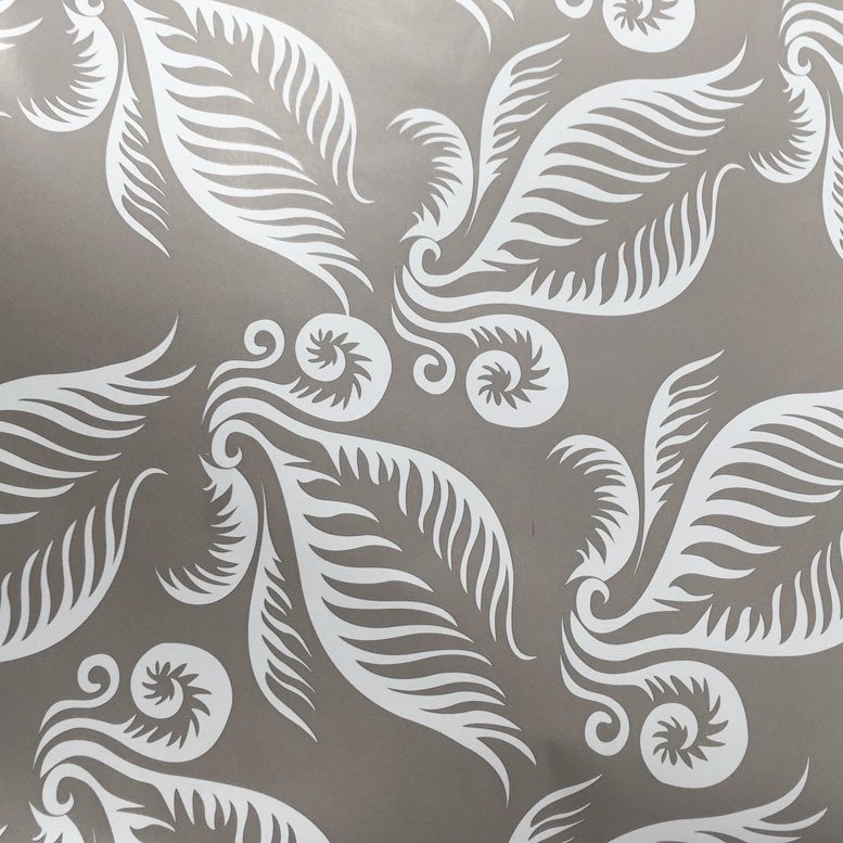 5mt Rulo 500x45cm Gri Yaprak Desen Kendi Yapışkanlı Pvc Folyo Duvar+Mobilya,Dolap Kaplaması