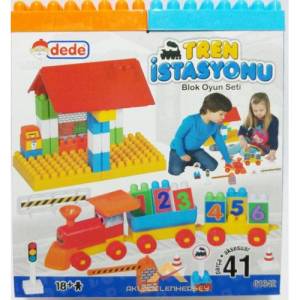 Eğitici Oyuncak Tren İstasyonu 41 Pcs Lego Seti