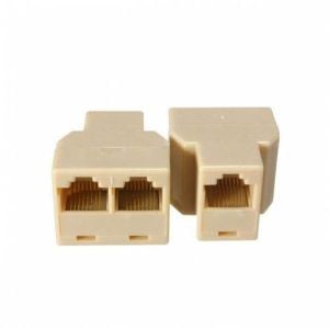 1 adet RJ45 8 Pin 1 Giriş 2 Çıkış Eternet Çoklayıcı Adaptör Bakır iletken Ara Aparat 2 Port Adaptör