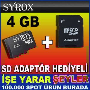 SYROX 4GB A CLASS ULTRAHD MİCRO SD HAFIZA KARTI