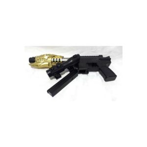 34 cm Uzunluğunda Boncuklu Atan Metal Namlulu Oyuncak Tabanca Tec-9
