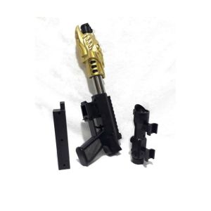 34 cm Uzunluğunda Boncuklu Atan Metal Namlulu Oyuncak Tabanca Tec-9