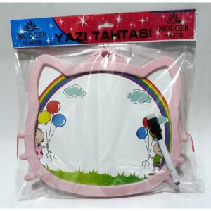 Hello Kitty İki Yüzlü 27x24cm Ebatında Özel Kalemli Yazı Tahtası Silgili Mıknatıslı Özel Kalemli