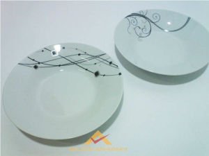 18CM LÜX KALİTELİ PORSELEN DESENLİ YEMEK TABAĞI