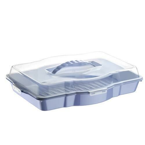 3 in 1 Kare Dikdörtgen ve Yuvarlak Borcam Taşıma Kabı 47x35x12cm Kapaklı Süper Şık Sunum Tepsisi