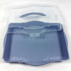 3 in 1 Kare Dikdörtgen ve Yuvarlak Borcam Taşıma Kabı 47x35x12cm Kapaklı Süper Şık Sunum Tepsisi