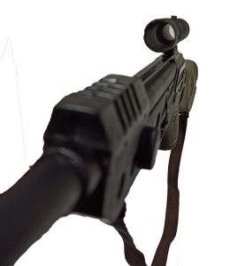 71cm Uzunluğunda Cırcır Sesli Siyah Renk Dürbünlü Oyuncak Tüfek