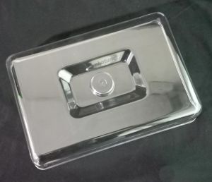 Kurubiye Kahvaltı Tabakları Dikdörtgen Şeffaf Fanus Kapak 29x20 Kristal Plastik Sağlıklı Taze Tutucu