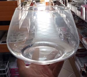 Büyük Boy Balık Akvaryumu Cam Fanus Vazo Olarak ideal Çap:25cm Yükseklik:19cm Ağız Genişliği:18cm