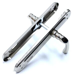 Normal Anahtarlı Oda Kapısı Kolu Takımı Ön-Arka 2 Adet Set Nikel Metal Gövdeli iç Kapı Kol Seti