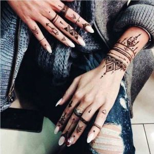 Dövme Şablonu Hediyeli Doğal Kırmızı Hint Kınası