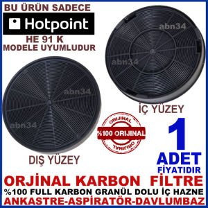 HOTPOİNT ANKASTRE DAVLUMBAZ FİLTRESİ HE 91 K MODEL DAVLUMBAZ İÇİN GRANÜL KARBONLU FİLTRE