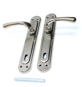 Normal Anahtarlı Oda Kapısı Kolu Takımı Ön-Arka 4 Adet 2 Set Nikel Metal Gövdeli iç Kapı Kol Seti