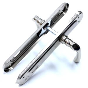 Normal Anahtarlı Oda Kapısı Kolu Takımı Ön-Arka 4 Adet 2 Set Nikel Metal Gövdeli iç Kapı Kol Seti