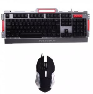Rgb Polygold PG-8016 Oyuncu Işıklı Klavye ve Mouse Seti