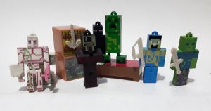 6 Karakter Figürü İçeren 16 Parçalı Minecraft Karakterleri Oyun Seti