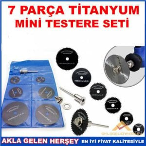 İnce El İşçiliği İçin 7 parça Her Türlü Malzemeyi Kesen Titanyum Çelik Mini Dairesel Testere Seti