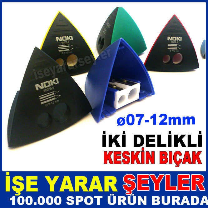 NOKİ ÜÇGEN MODEL İKİ DELİKLİ KESKİN KALEMTRAŞ