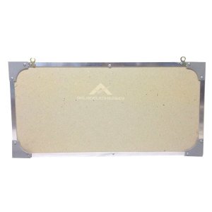 Metal Çerçeveli Yazı Tahtası 29.5x59cm Ebatında Duvara Asılabilir Beyaz Laminant Yazı Tahtası