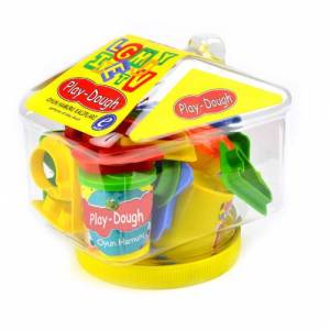 Play-Dough Rakam ve Geometrik Şekil Kalıplı 3 Hamur ile Oyun Seti